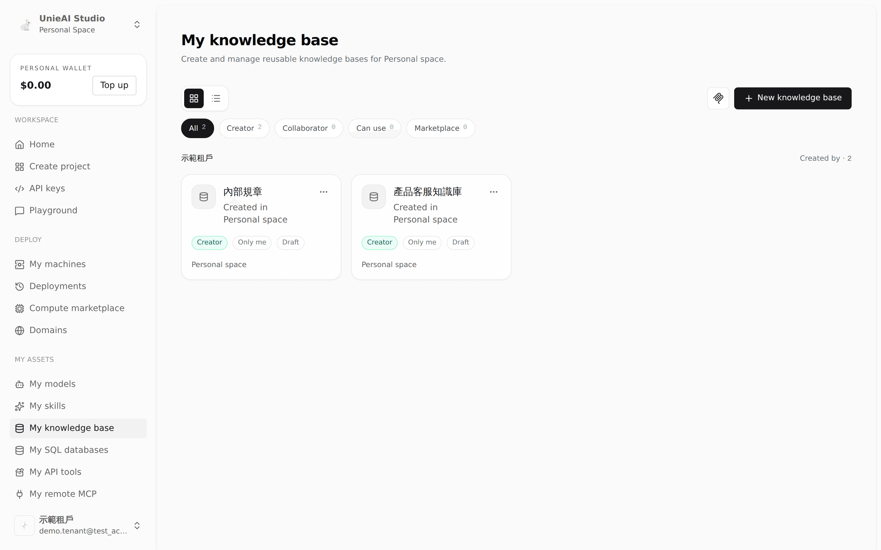 Creating a knowledge base.